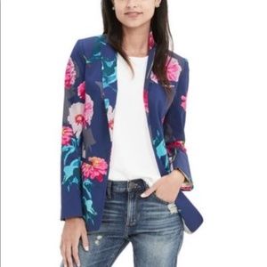 Banana Republic Blue Floral Blazer